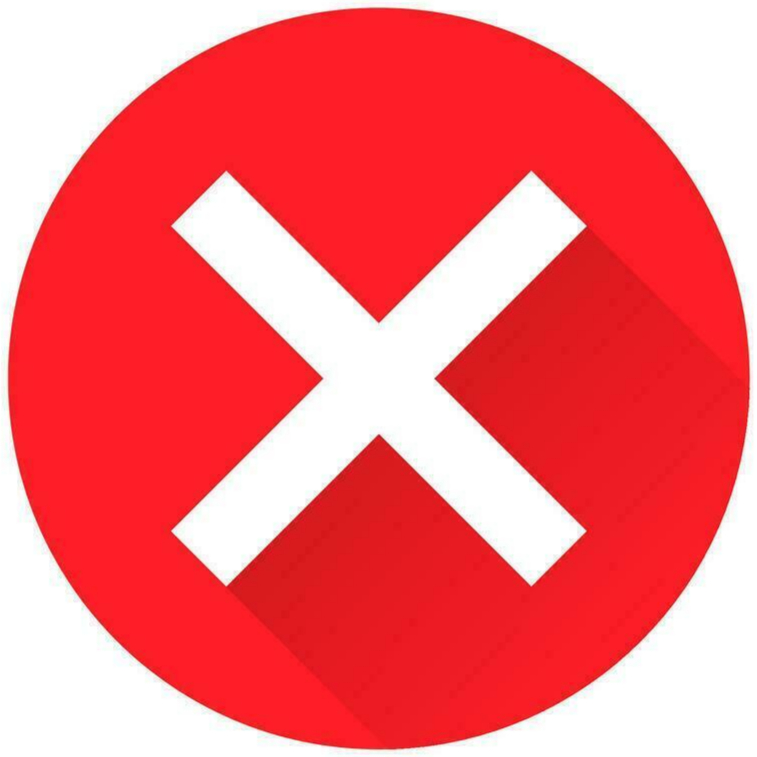Incorrect use icon